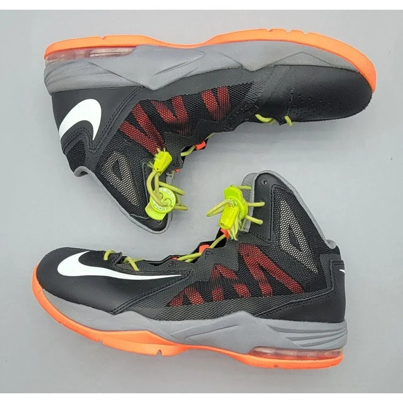 Nike Air Max Stutter Step 2  Black Gray And Coral  Men’s 7.5 (2014) #653455-001 - Picture 2 of 9